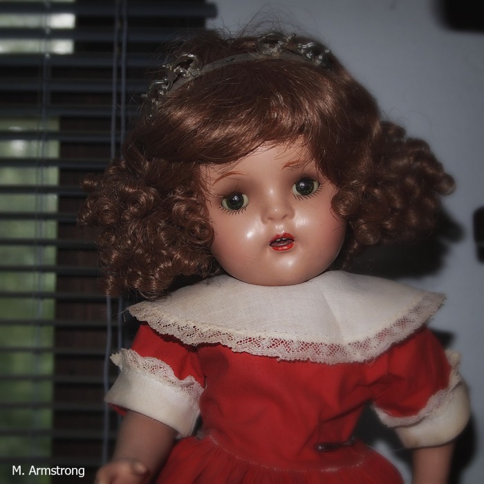 From the early 1940s, an early composition Madame Alexander doll, the child who became the current queen of England.