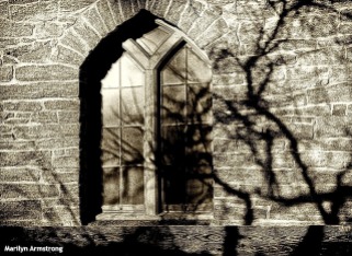 hadley BW shadows church