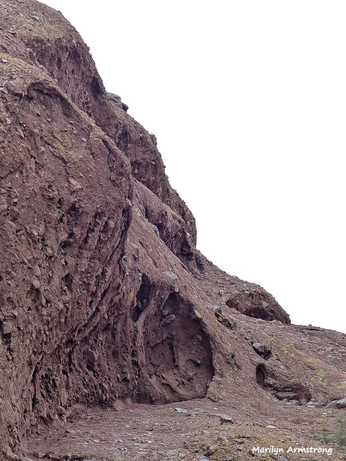 Coarse rocks on the edge of Phoenix mountains