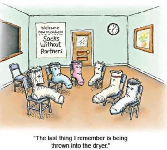 socks without partners cartoon