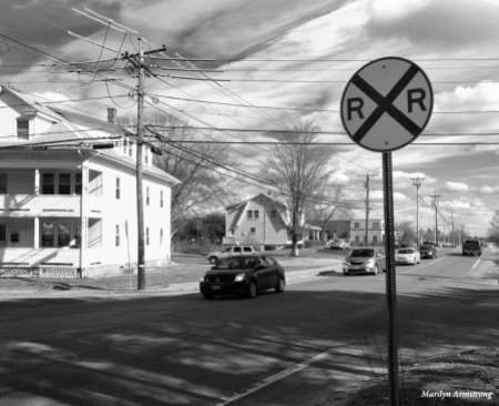 X means railroad crossing