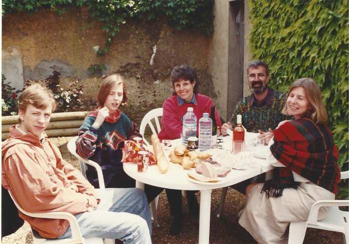 Larry and me with three of the Millers in 1994