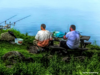 Photo: Garry Armstrong - Two guys fishing by the river