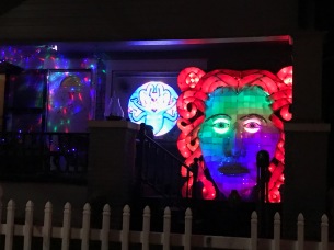 Psychedelic light show at night!